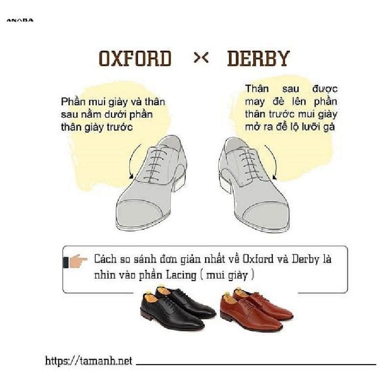Bạn đã biết cách phân biệt giày Derby và giày Oxford chưa?